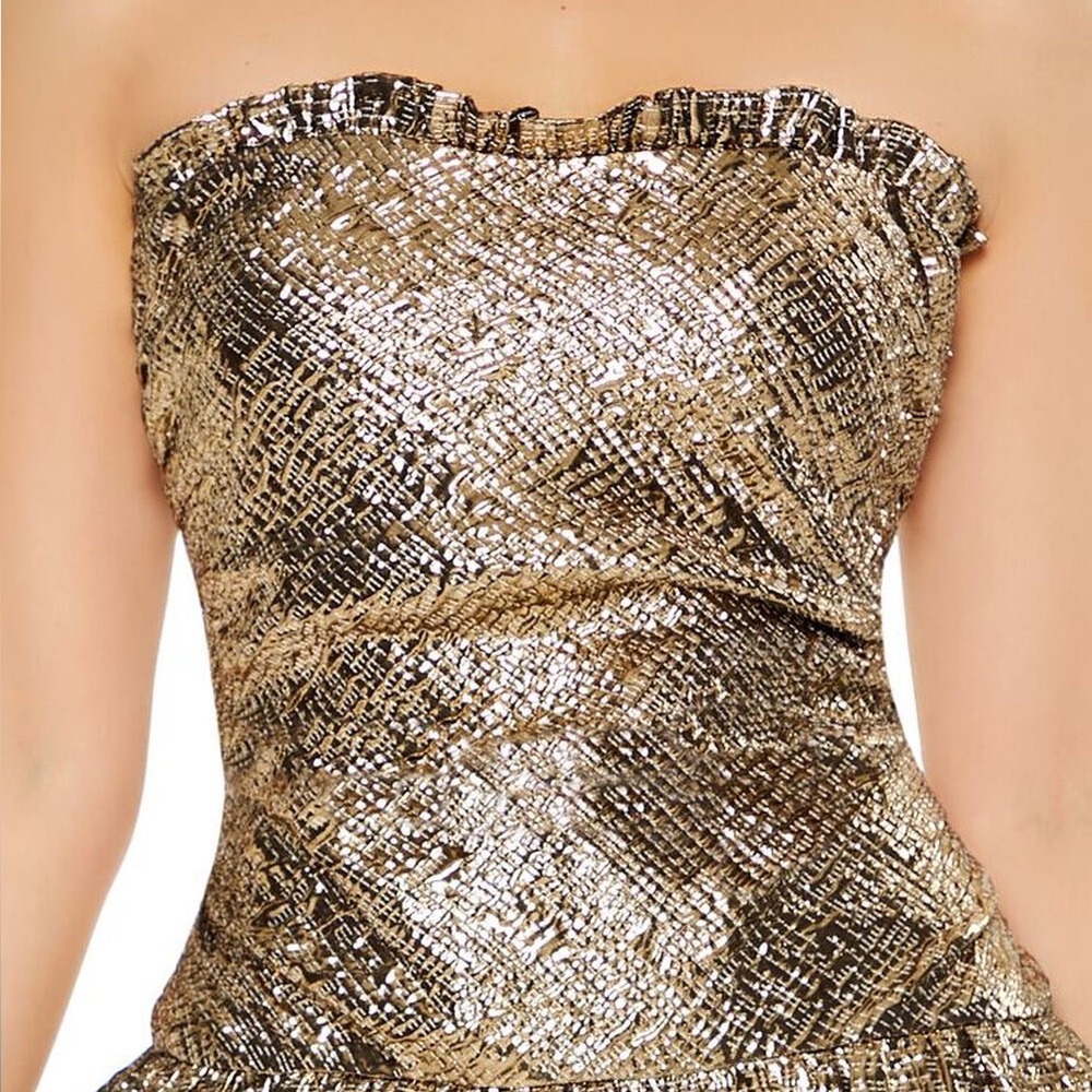 Metallic Ruffle Dress - Picture 3 of 5